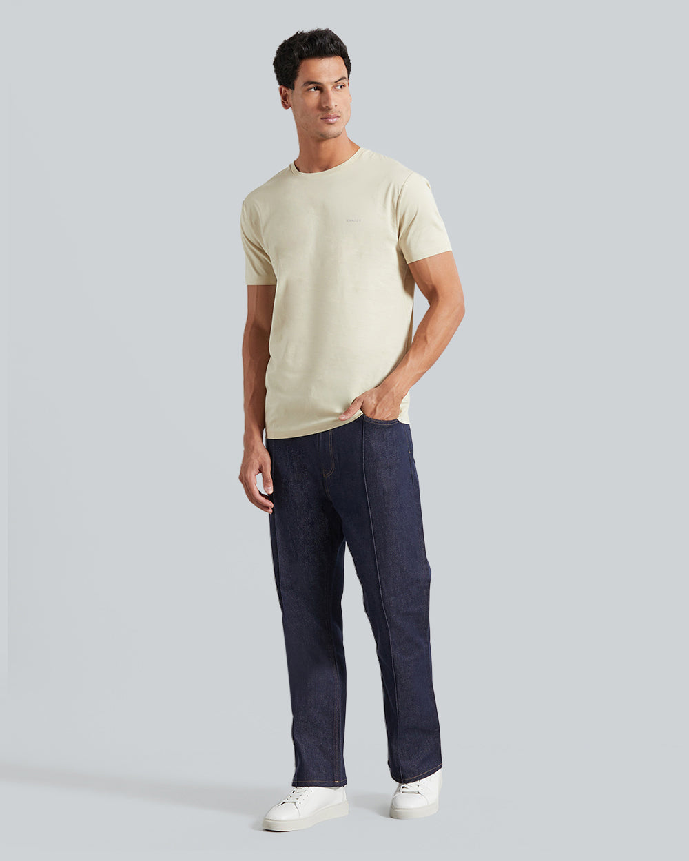 Slim Mercerized Short Sleeve T-Shirt Silky Beige / L