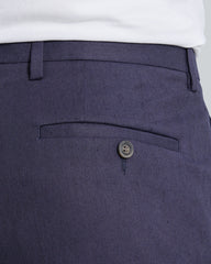 Slim Fit Cotton Linen Suit Pants Marine / 52