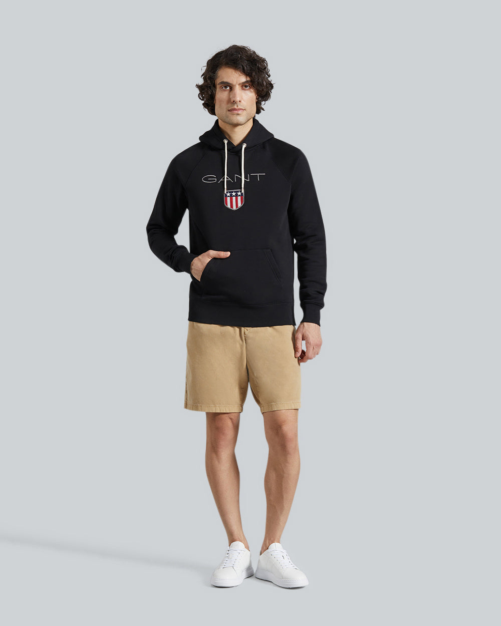 Dobby Relaxed Shorts Dark Khaki / 36