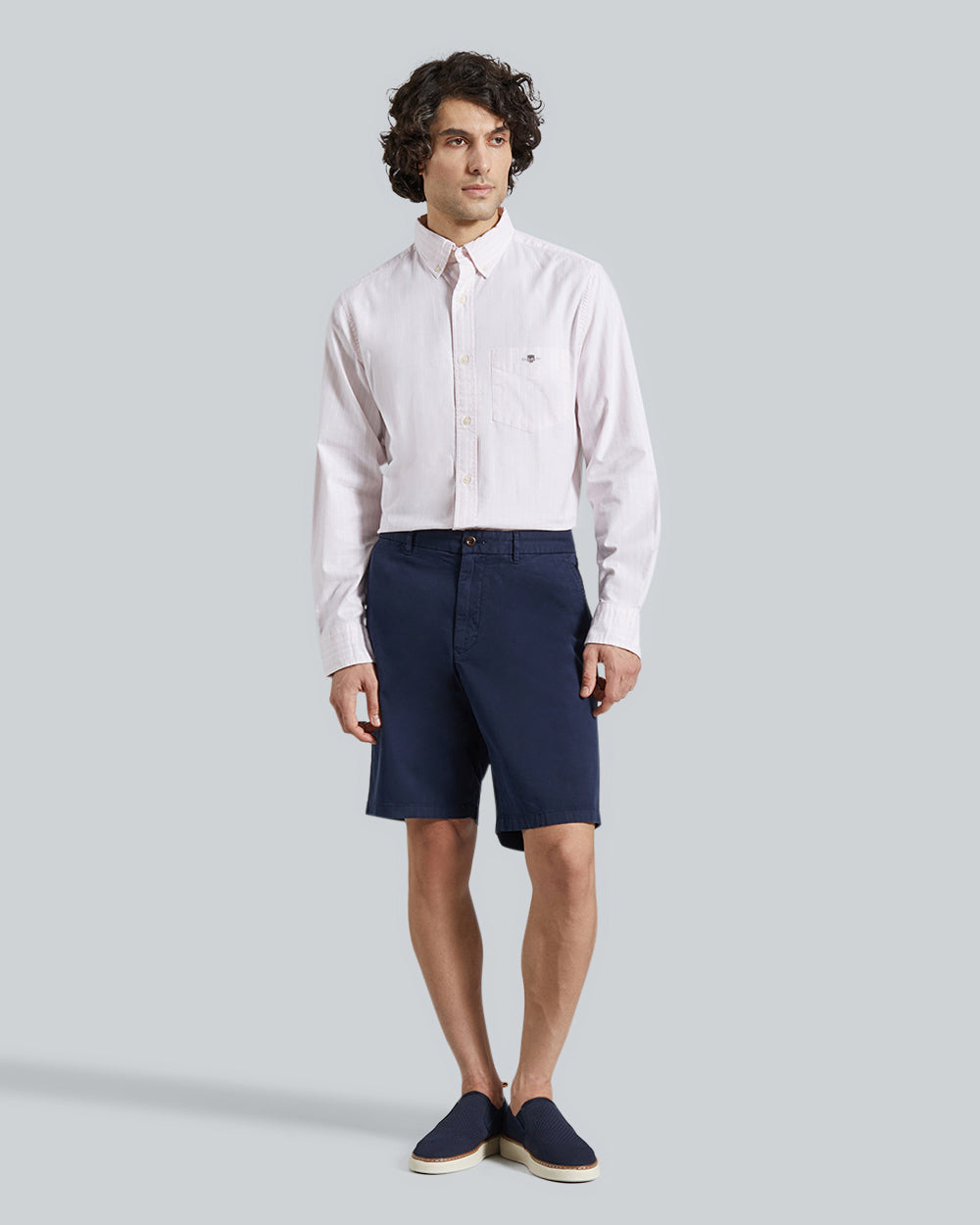 Dobby Relaxed Shorts Evening Blue / 36