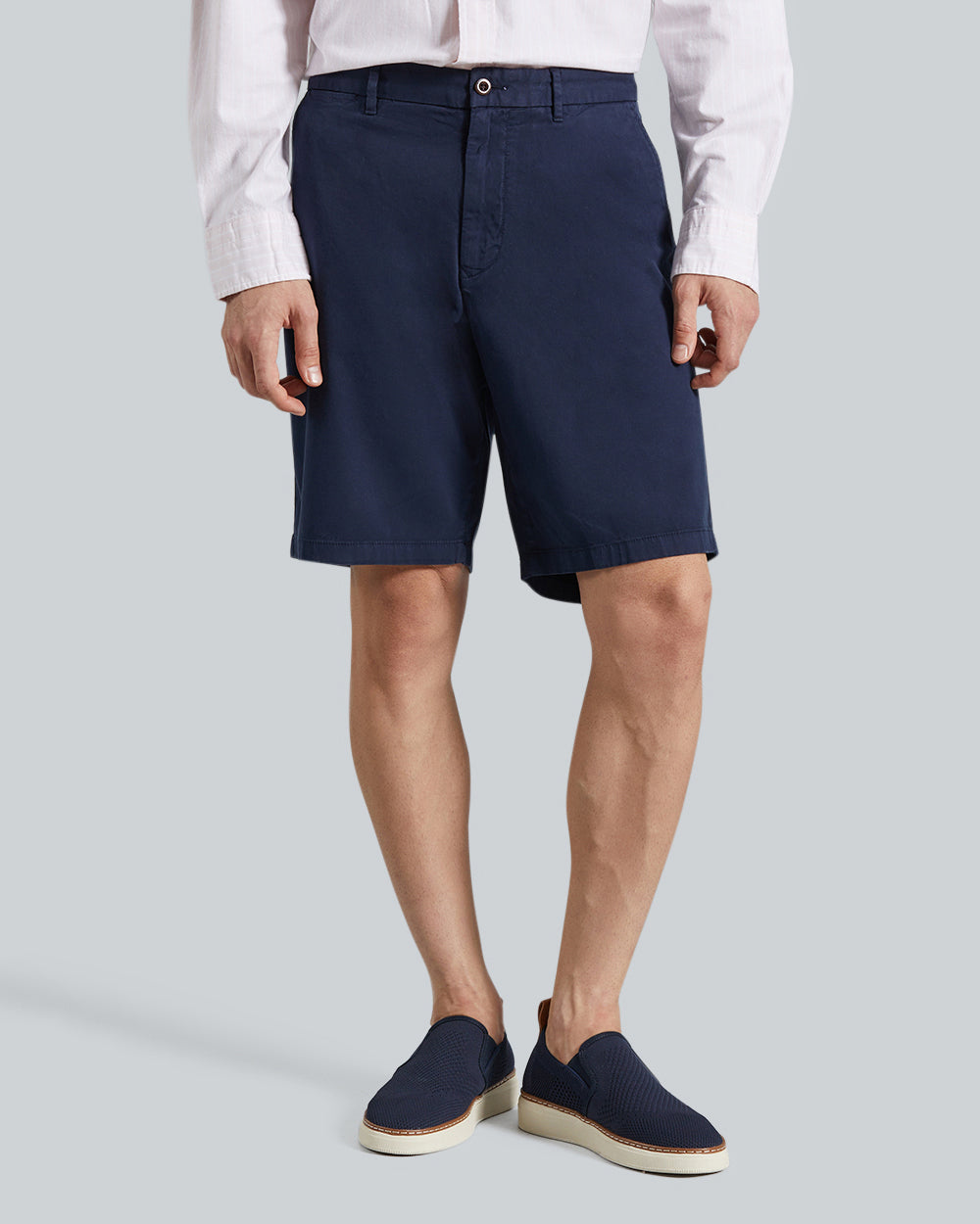 Dobby Relaxed Shorts Evening Blue / 36