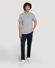 2-COL TIPPING SS PIQUE POLO Grey / M