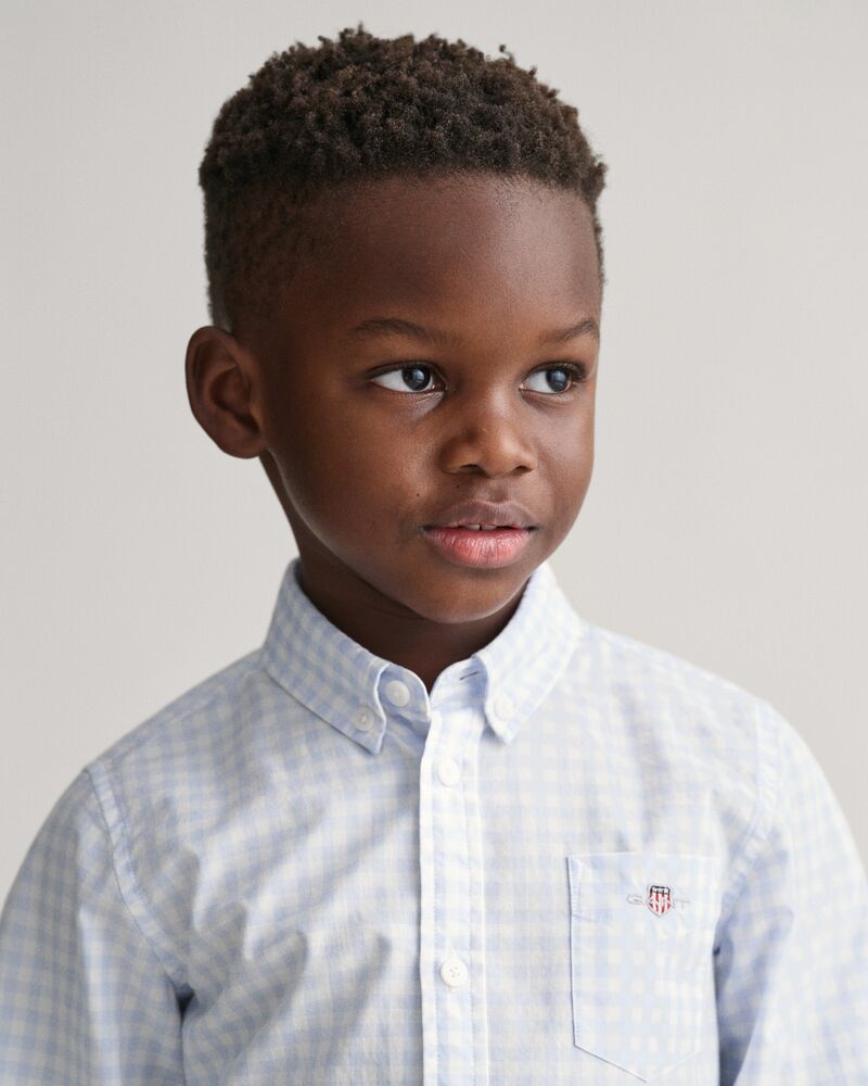 Kids Shield Gingham Poplin Shirt