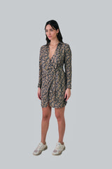 Paisley Wrap Shirt Dress
