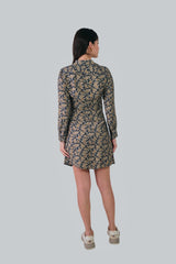 Paisley Wrap Shirt Dress