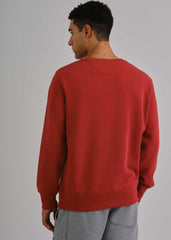 Regular Fit Shield C-Neck Sweat Iron Red / M