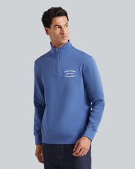Small Graphic Sweat Half Zip Vintage Blue / M