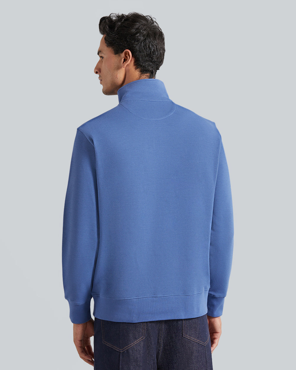Small Graphic Sweat Half Zip Vintage Blue / M
