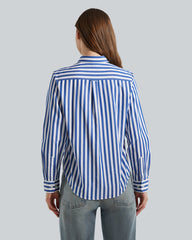 Reg Poplin Wide Striped Shirt 416-GAN / 36