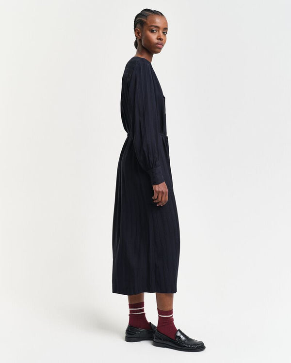 RELAXED SATIN STRIPE SHIRT DRESS