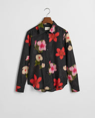 REG FLORAL CTN SILK SHIRT Black / 32