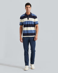 BLOCK STRIPE SS POLO Blue / L