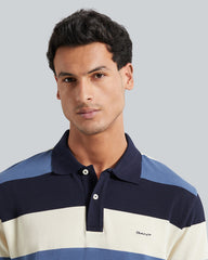 BLOCK STRIPE SS POLO Blue / L