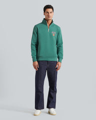 GRAPHIC HALF ZIP Green / L
