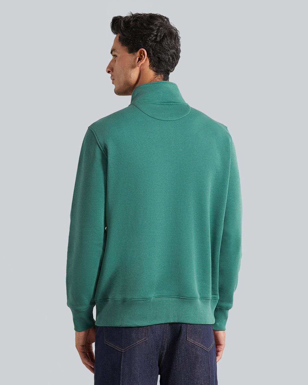 GRAPHIC HALF ZIP Green / L