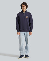 GRAPHIC HALF ZIP Blue / L