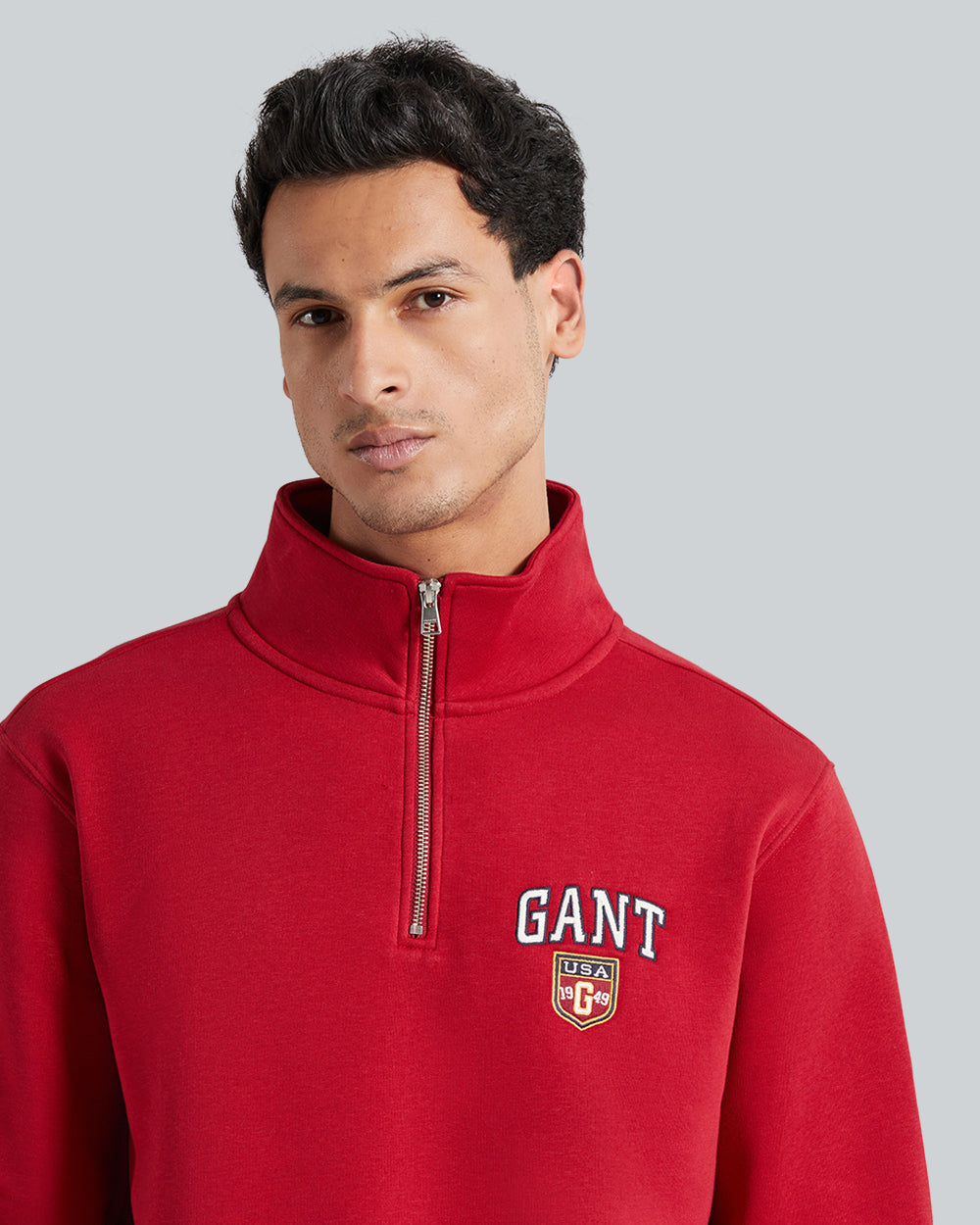 GRAPHIC HALF ZIP Red / L