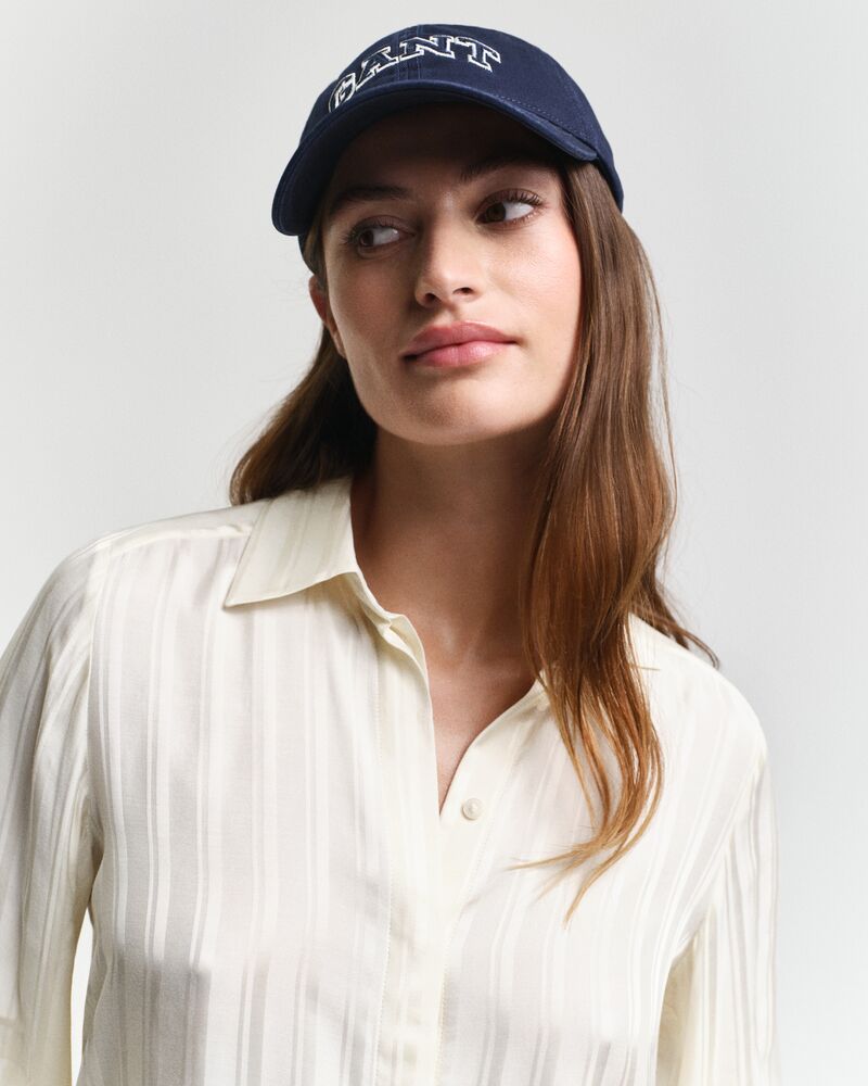 REG SATIN STRIPED SHIRT Cream / 32