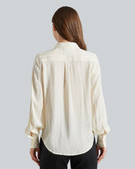 REG SATIN STRIPED SHIRT Cream / 36