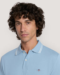 Tipping Collar Ss Polo Blue / M