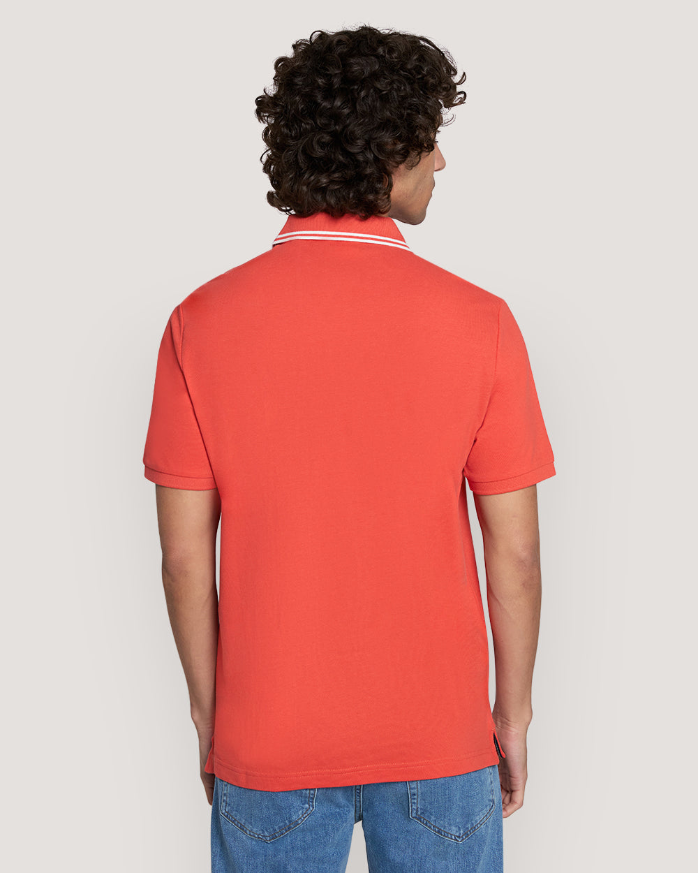 Tipping Collar Ss Polo Orange / M