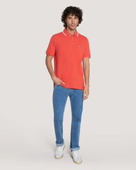 Tipping Collar Ss Polo Orange / M