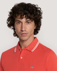 Tipping Collar Ss Polo Orange / M