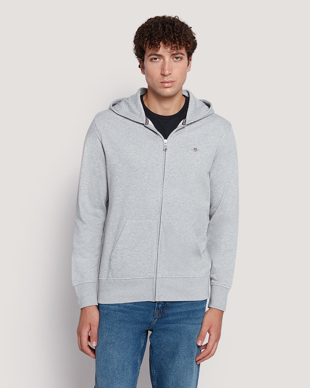 Gant Men’S Shield Logo Full Zip Cotton Hoodie