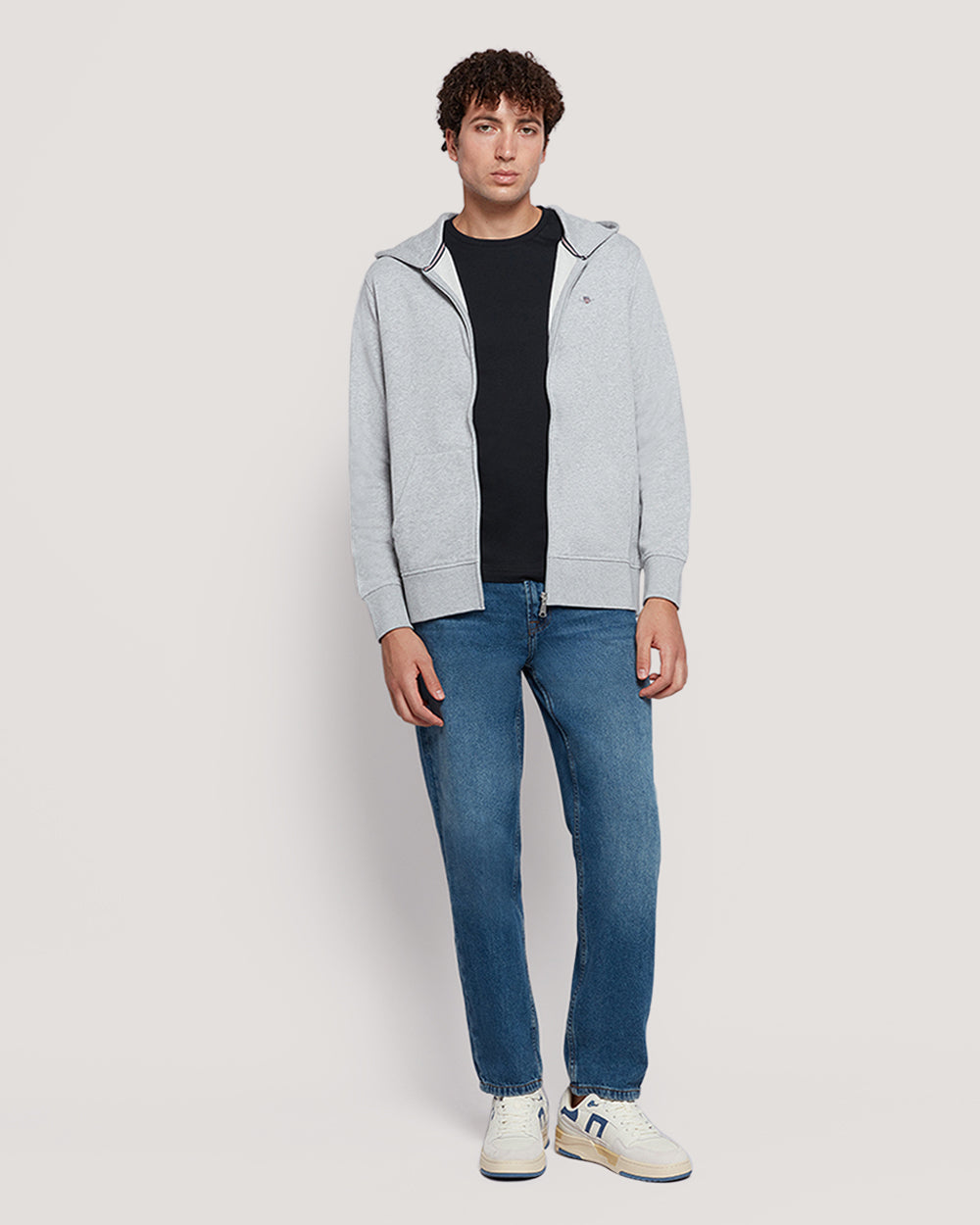 Gant Men’S Shield Logo Full Zip Cotton Hoodie
