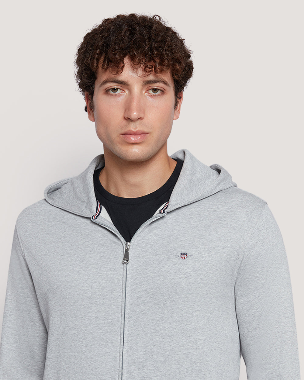 Gant Men’S Shield Logo Full Zip Cotton Hoodie