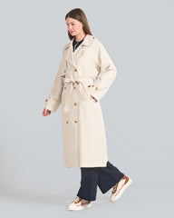 Linen Blend Trench Coat