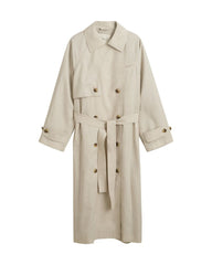 Linen Blend Trench Coat