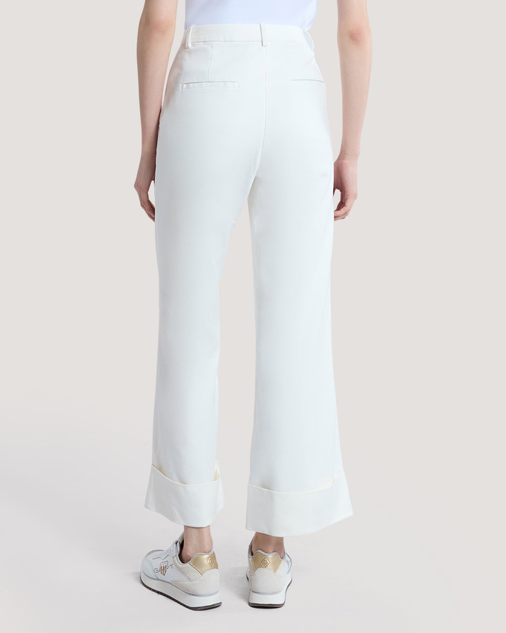 Creased Turn-Up Pants