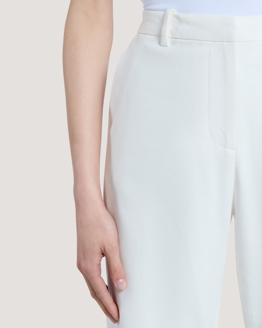 Creased Turn-Up Pants