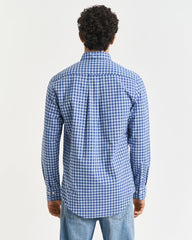 REG CLASSIC POPLIN CHECK SHIRT Blue / S