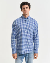 REG CLASSIC POPLIN CHECK SHIRT Blue / S