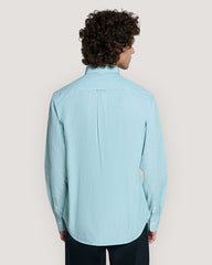 Regular Fit Striped Dobby Dot Shirt Green / M