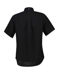 REG GMNT DYED LINEN SHIRT Black / S