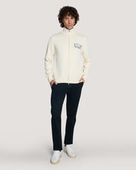 Nautical Flags Zip Cardigan Cream / M