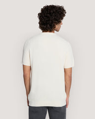 MICRO TEXTURED COTTON SS C-NECK Cream / M