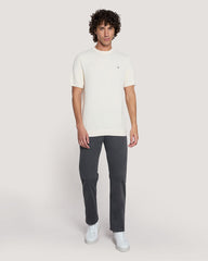 MICRO TEXTURED COTTON SS C-NECK Cream / M
