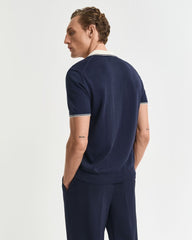 Modal Blend Polo Shirt Blue / S