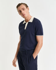 Modal Blend Polo Shirt Blue / S