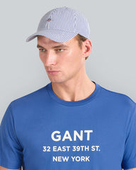 Striped Seersucker Cap Blue / OS