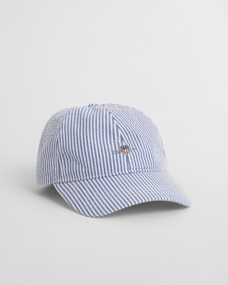 Striped Seersucker Cap Blue / OS