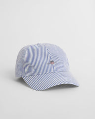 Striped Seersucker Cap Blue / OS