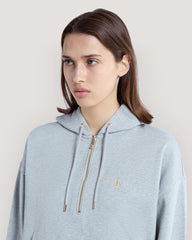Embroidered Anchor Half-Zip Hoodie