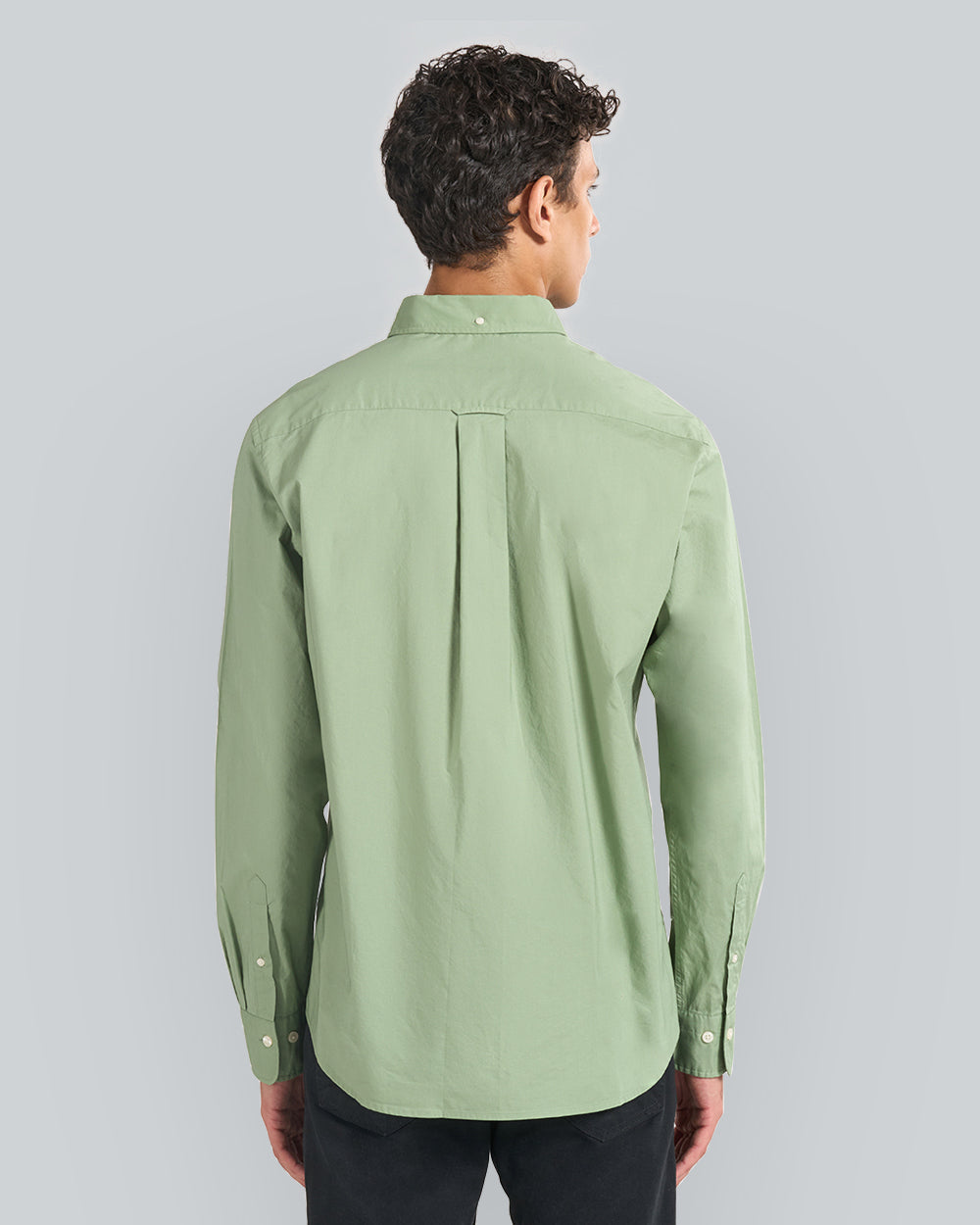 Regular Fit Classic Poplin Shirt Green / L