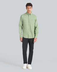 Regular Fit Classic Poplin Shirt Green / L