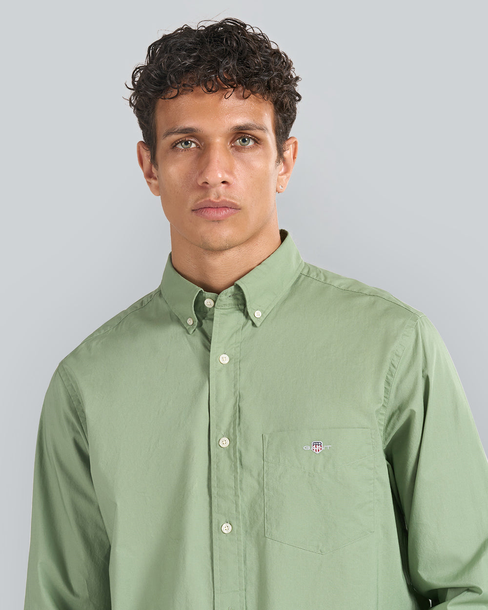 Regular Fit Classic Poplin Shirt Green / L
